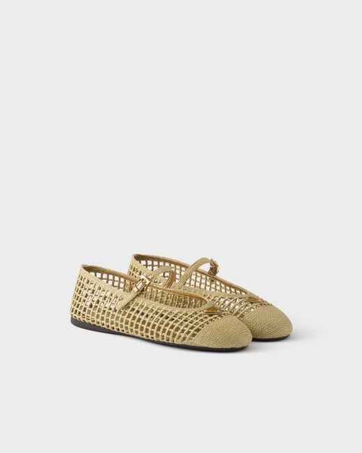 Prada Multicolor Crochet Ballerinas