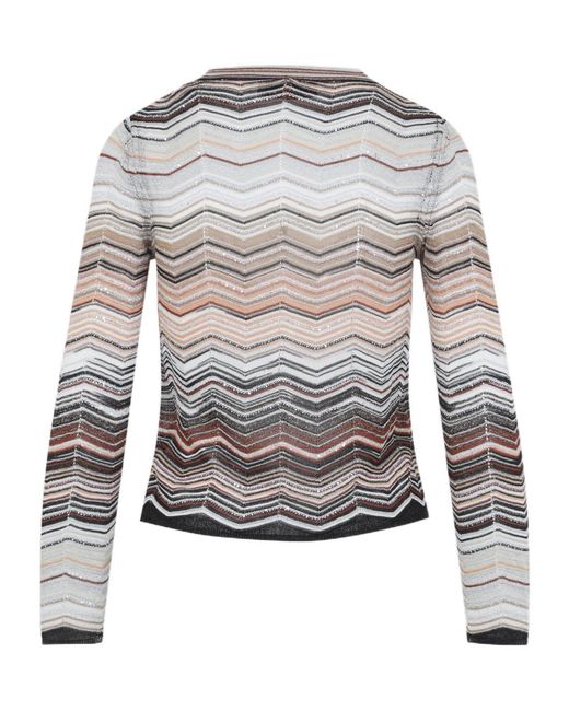 Missoni Gray V-Neck Buttoned Cardigan