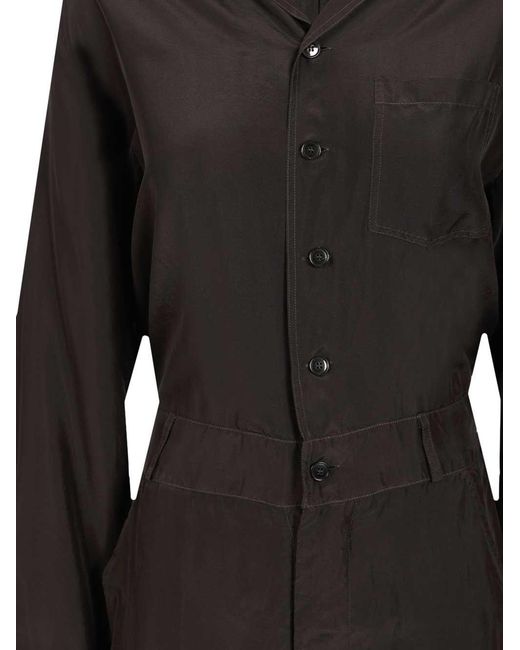 Barena Black Ombrina Buttoned Jumpsuit