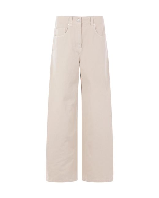 Brunello Cucinelli White Belt Loop Jeans