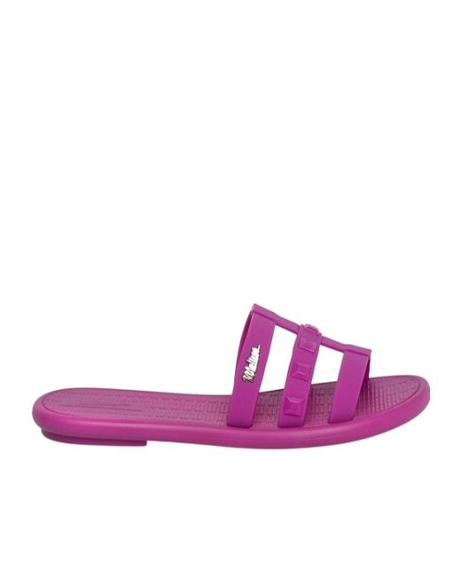 Melissa Purple Logo Logo Slippers