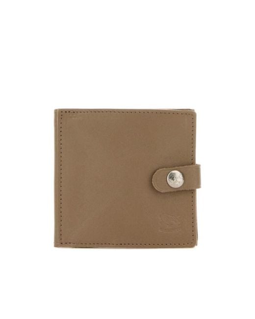 Il Bisonte Natural Buttoned Wallet for men
