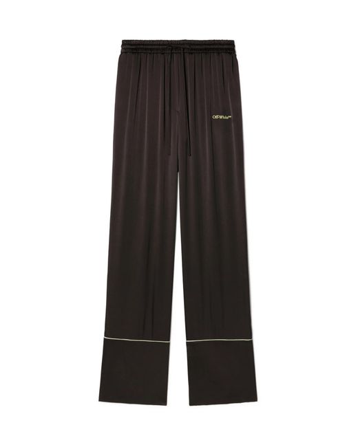 Off-White c/o Virgil Abloh Black Logo Embroidered Drawstring Pants