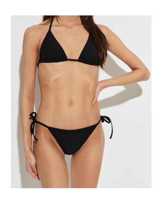Balmain Metallic Printed Bikini