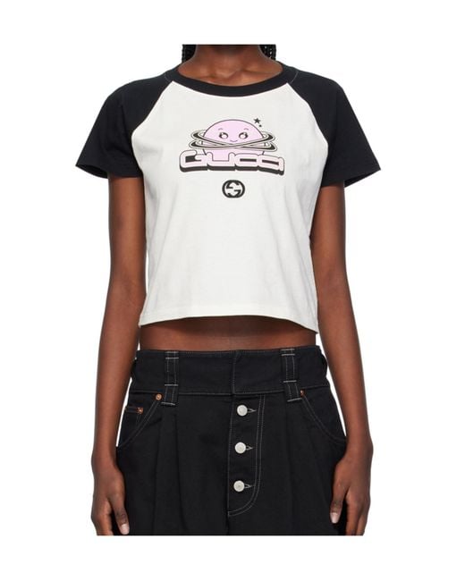 Gucci Black Interlocking G Cotton T-Shirt
