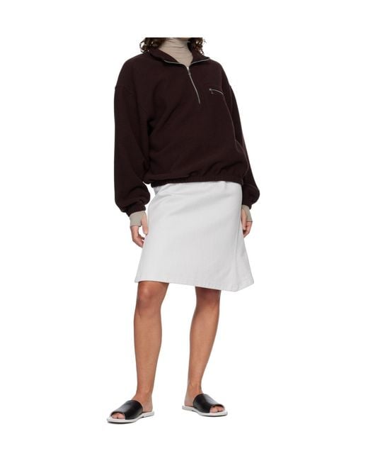Rier White Gabardine Inox Skirt