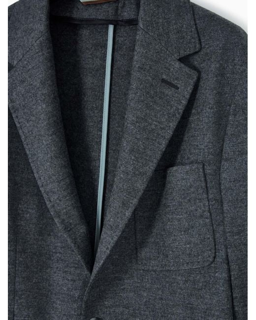 Canali Blue Long-Sleeve Blazer for men