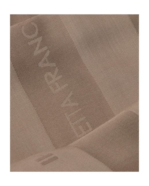 Elisabetta Franchi Brown Frayed Edge Detail Scarf