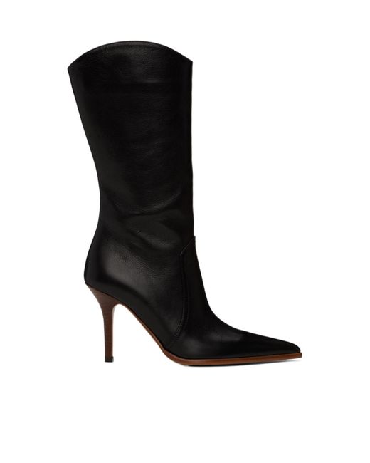 Paris Texas Black Pointed Toe Boots