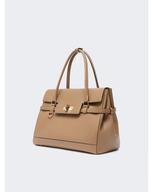 Max Mara Natural Leather Handbag