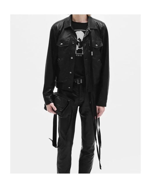 Ann Demeulemeester Black Raf Leather Jacket for men