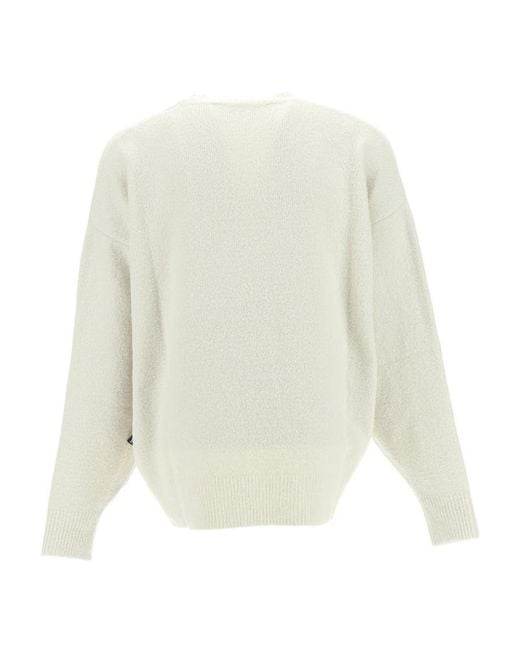 Palm Angels White I Love Pa Crewneck Knit Jumper for men
