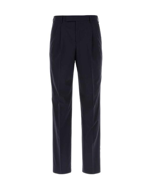 Pt Pantaloni Blue Pt Torino Straight Leg Tailored Trousers for men