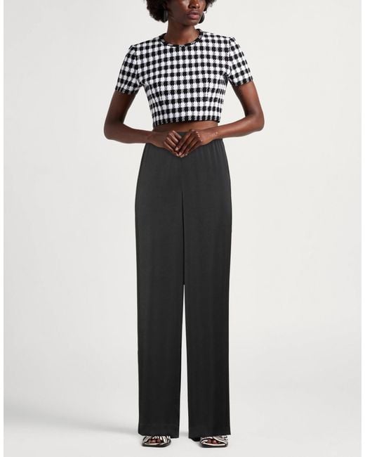 Rag & Bone Black Loose Solid Color Satin Trousers