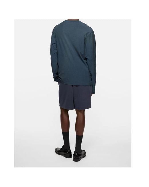 Acne Blue Casual Fleece Shorts for men