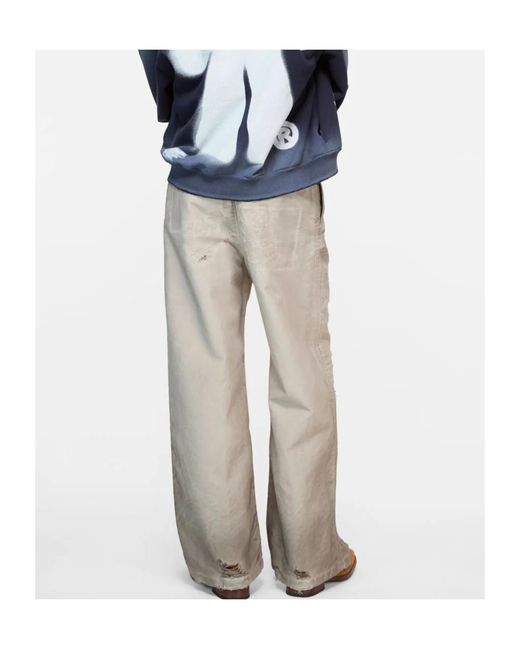 Acne Natural Mended Distressed Jeans for men