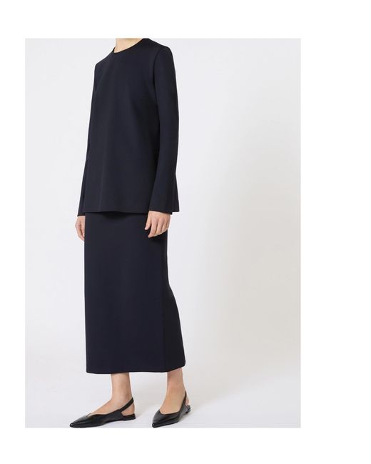 Max Mara Black Slim Fit Crewneck Top