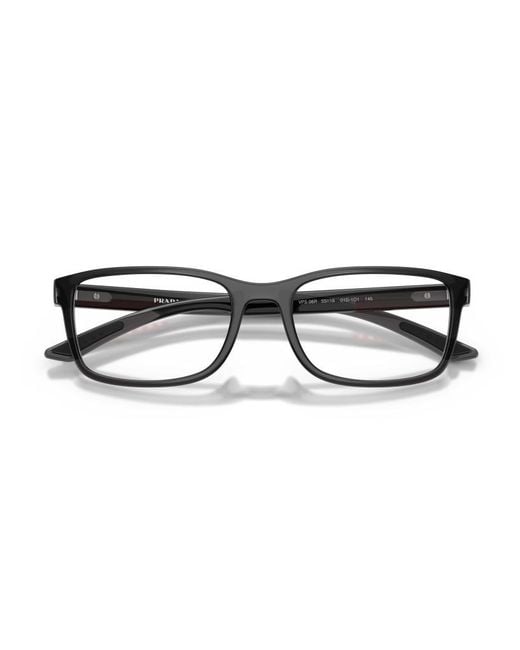 Prada Linea Rossa White Prada Eyewear Rectangular Frame Glasses for men