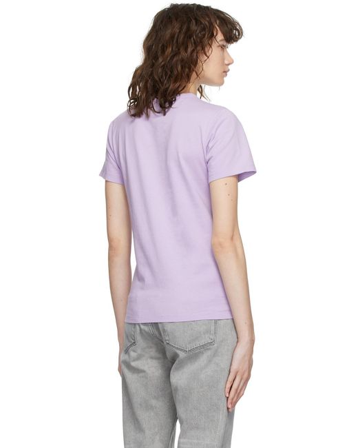 Maison Kitsuné Purple Pattern Printed T-Shirt