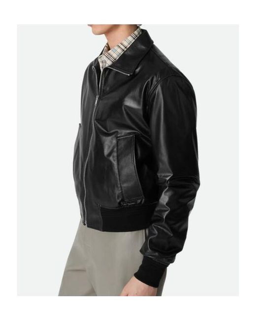 Bottega Veneta Black Leather Jacket for men