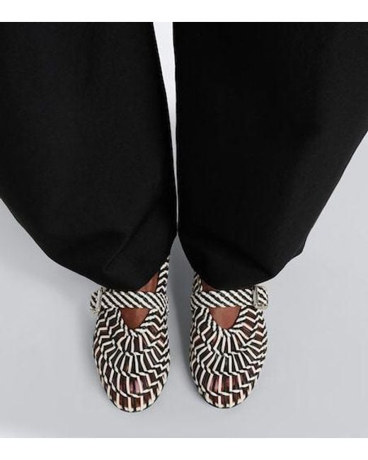 Alaïa Multicolor Woven Ballet Flats