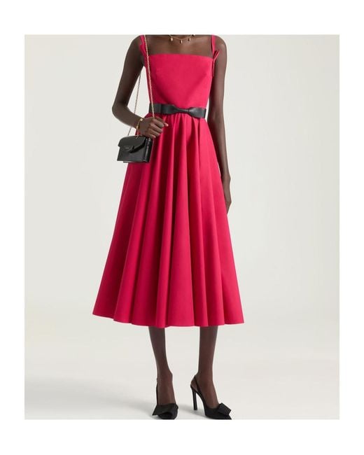 Givenchy Red Sliced Long Dress