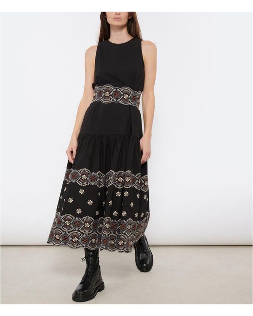 Vanessa Bruno Black Embroidered Dress
