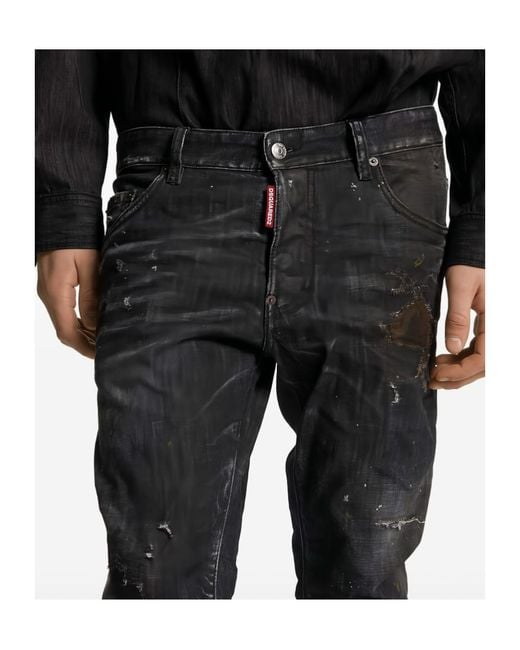 DSquared² Gray Belt Loop Jeans for men