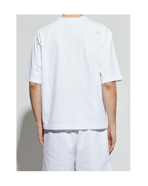 DSquared² White Loose Fit Caten League T-Shirt for men