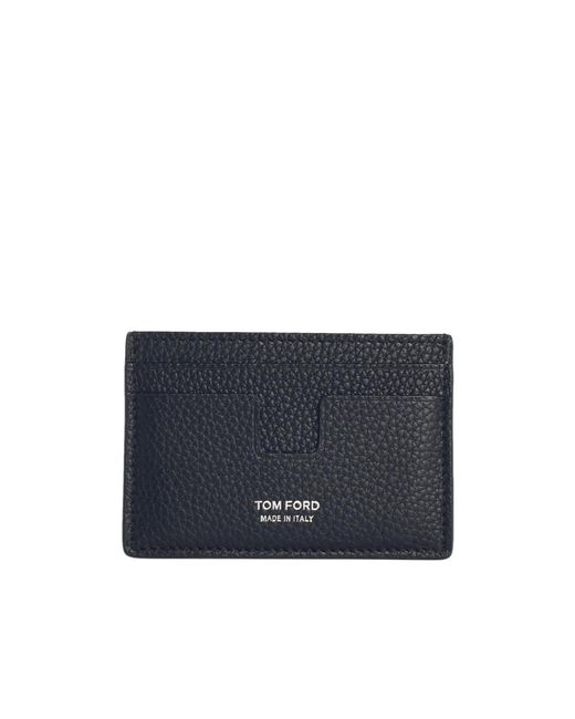 Tom Ford Blue Leather Cardholder for men