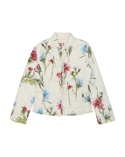 Max Mara White Printed Down Jacket