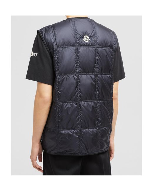 Moncler Blue X Frgmt Vaile Packable Down Gilet for men