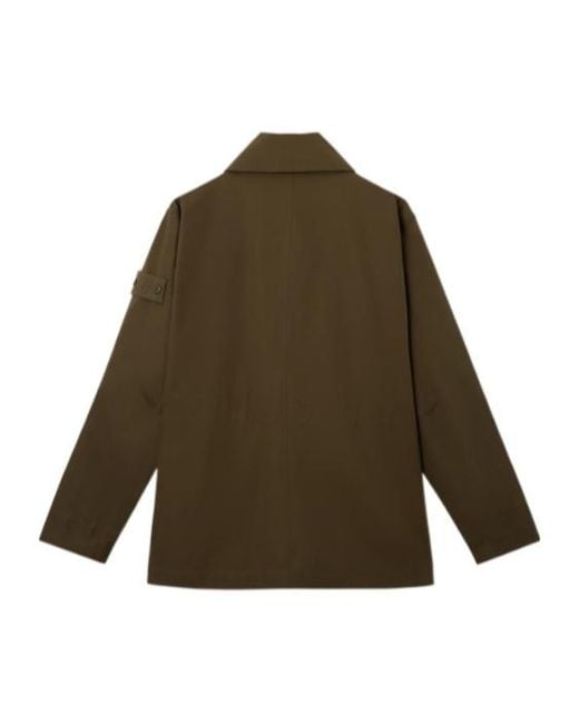 Stone Island Green Windproof And Breathable Coach Jacket for men