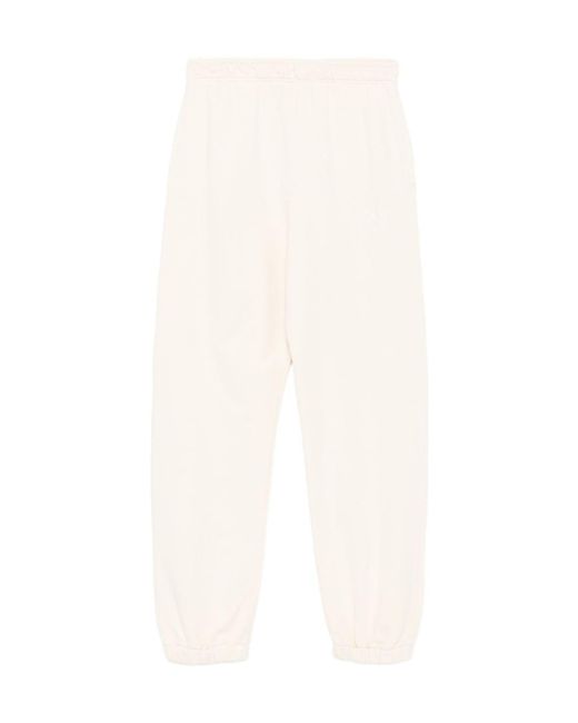 Pinko White Elastic-Ankles Cotton Trousers