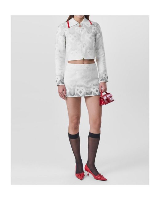 Casablanca White Patterned Skirt