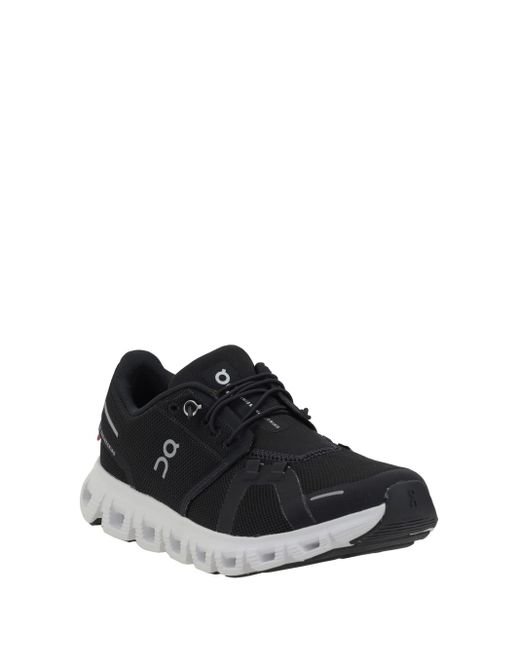 On Shoes Black W Cloud Lace-Up Sneakers