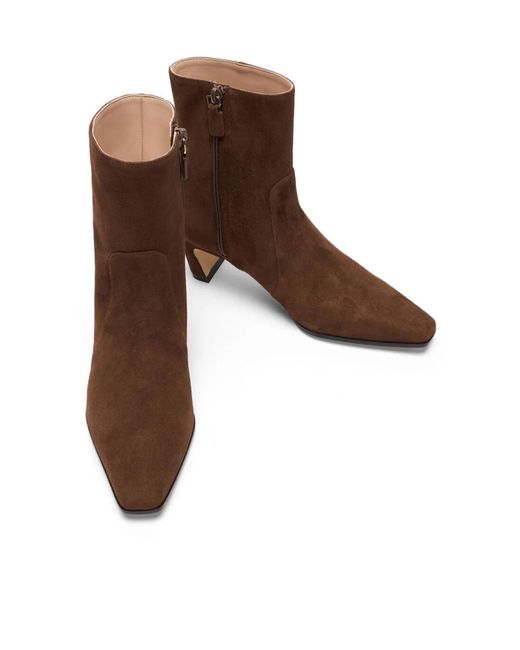 Stuart Weitzman Brown Stassi Zip Bootie 50