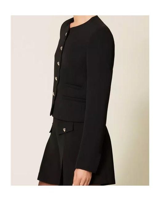 Twinset Black Crêpe Jacket