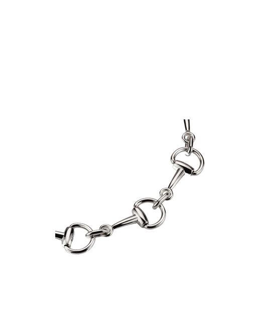 Gucci White Horsebit Motif Necklace