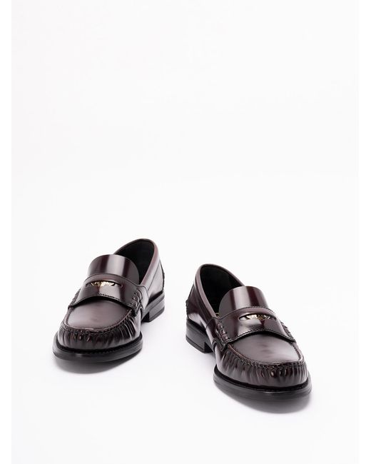 Prada Black Triangle-Logo Loafers