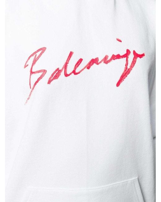 Balenciaga White Back Pulled Hoodie