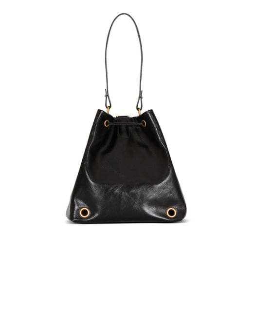Balmain Black Pulse Calfskin Leather Backpack