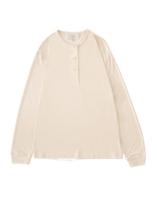 Studio Nicholson Natural Rutas Henley T-Shirt