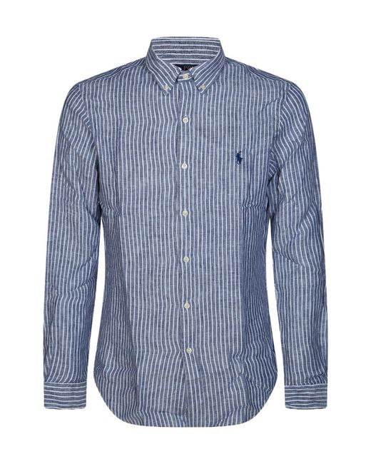 Polo Ralph Lauren Blue Long-Sleeved Shirt for men