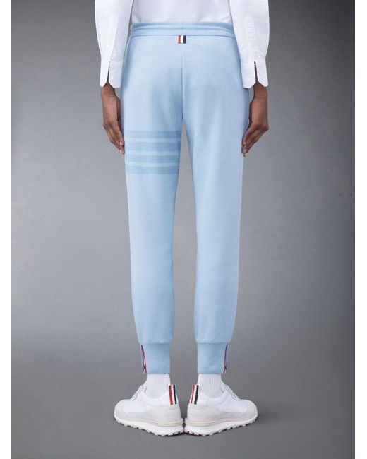 Thom Browne Blue 4-Bar Drawstring Track Pants
