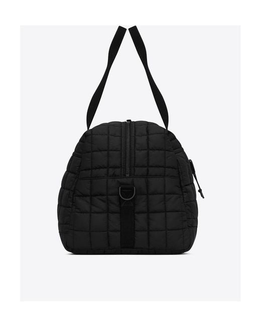 Saint Laurent Black Nuxx Quilted Duffle Bag for men