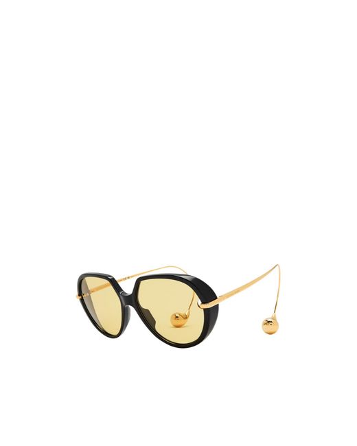 Bottega Veneta Metallic Drop Oversized Sunglasses