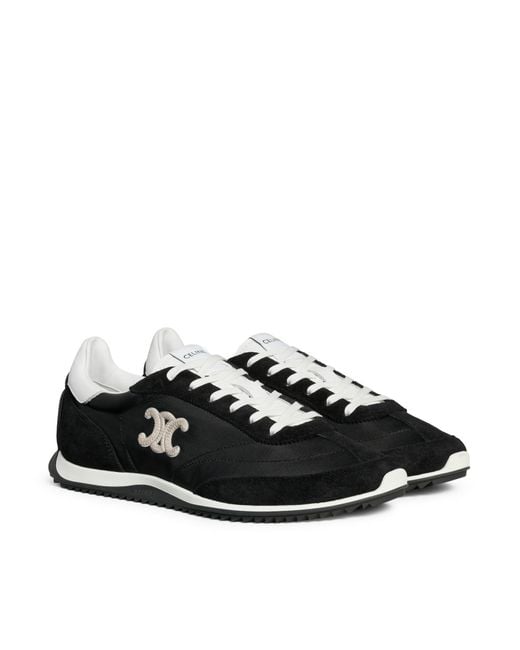 Céline Black Racer Low Lace-Up Sneaker With Triomphe for men