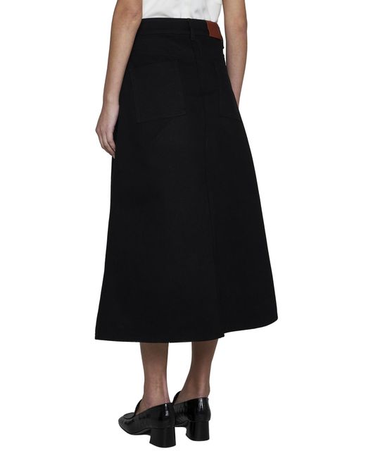 Studio Nicholson Black Baringo Denim Skirt