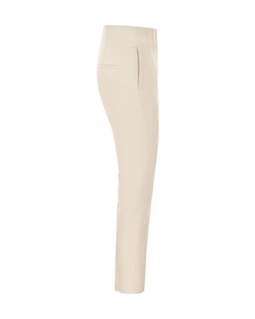 Peserico Natural Slim-Fit Stretch Trousers